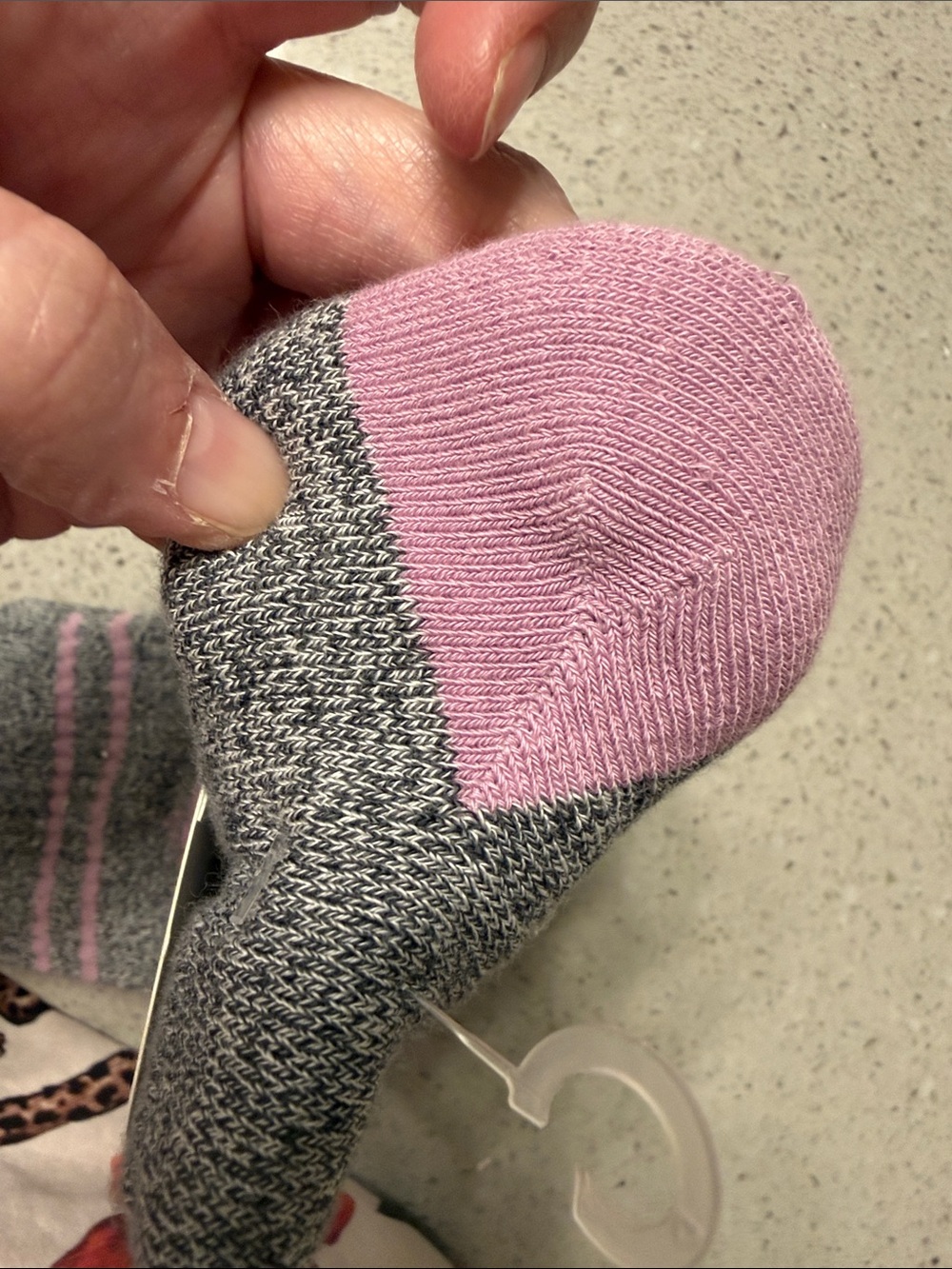 Bombas Midweight Crew Socks with Pink Accents - Large - Picture 6 of 6